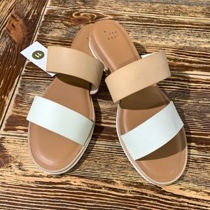 Tan/White Sandals